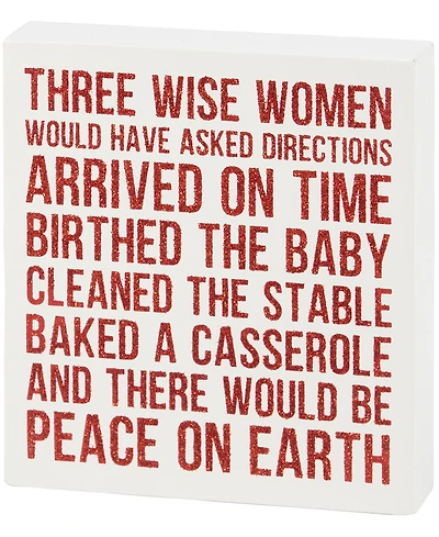 Primitives by Kathy Three Wise Women Block Sign