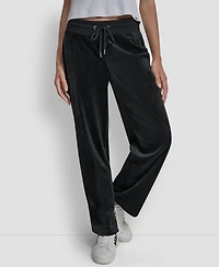 Dkny Jeans Petite Drawstring-Waist Velour Pants