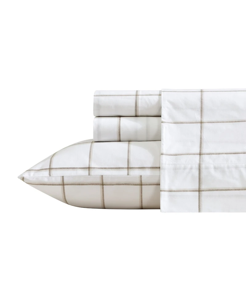 Closeout! Nautica Cotton Percale 3-Piece Sheet Set