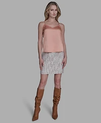 Bcbg Women's Strappy Lace Camisole Top