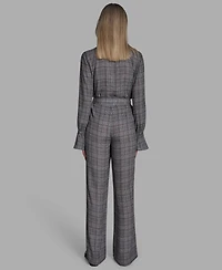 Bcbg Women's Plaid Wide-Leg Pants