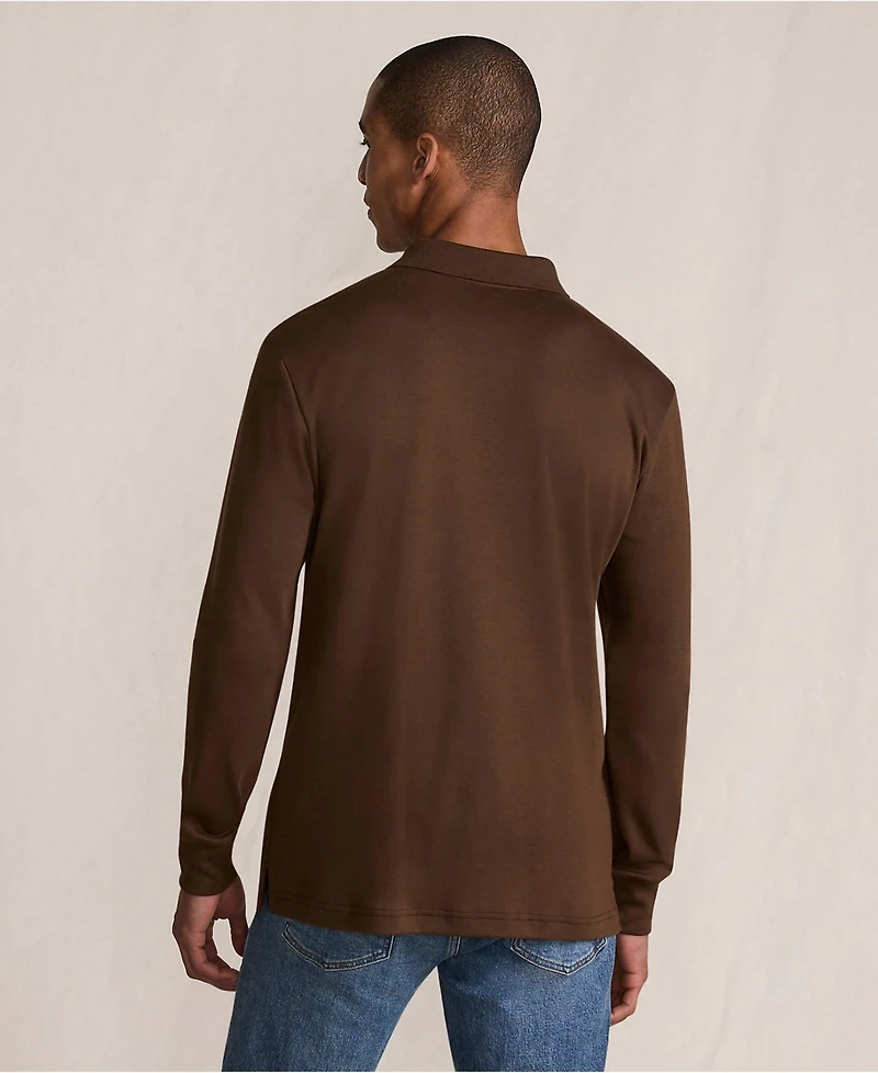 Lands' End Men's Tall Long Sleeve Cotton Supima Polo Shirt