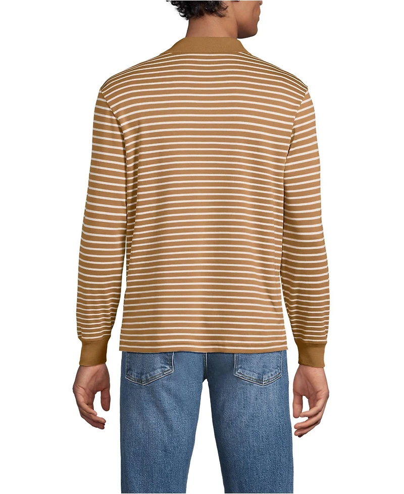 Lands' End Men's Long Sleeve Cotton Supima Polo Shirt