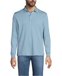 Lands' End Men's Long Sleeve Cotton Supima Polo Shirt