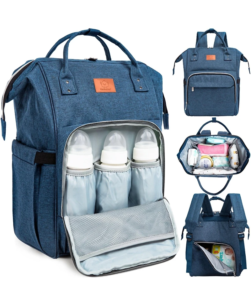 KeaBabies Original Diaper Bag Backpack, Multi-Functional Baby Bags with Changing Pad