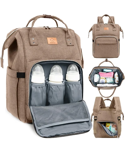KeaBabies Original Diaper Bag Backpack, Multi-Functional Baby Bags with Changing Pad