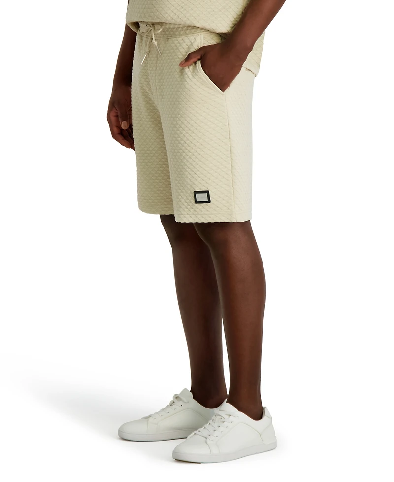 Karl Lagerfeld Paris Men's Triangle Pattern Textured Shorts