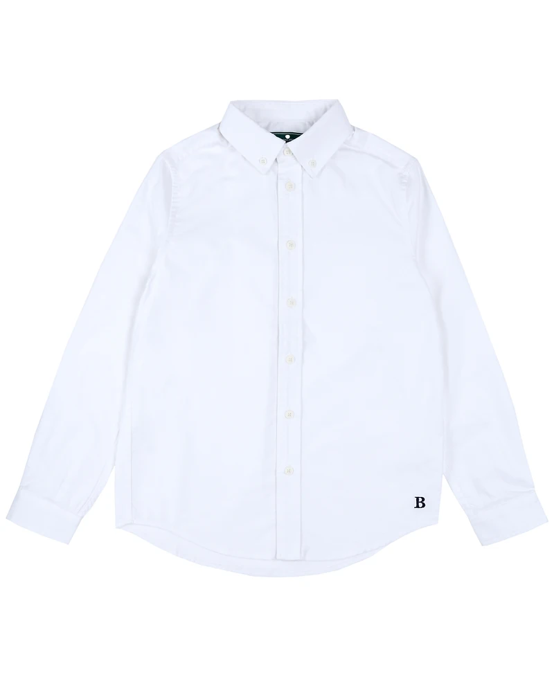 B By Brooks Brothers Big Boys Long Sleeve Solid Shirt