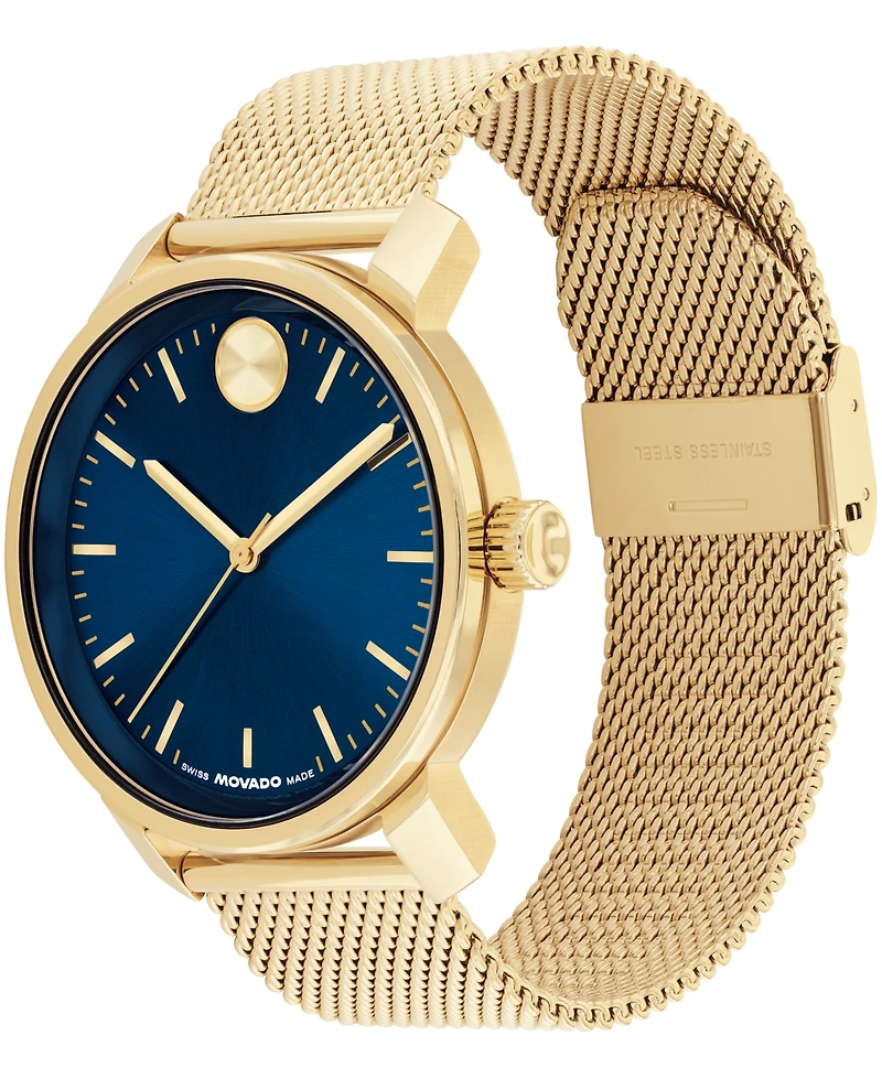 Movado Men's Bold Access Swiss Quartz Light Gold Steel Watch, 41mm