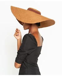 Brunna.Co Lola Wide Brim Jute Straw Hat In Havana Brown