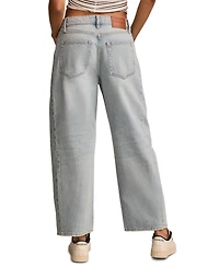 Lucky Brand Women's Distressed High Rise Barrel-Leg Jeans