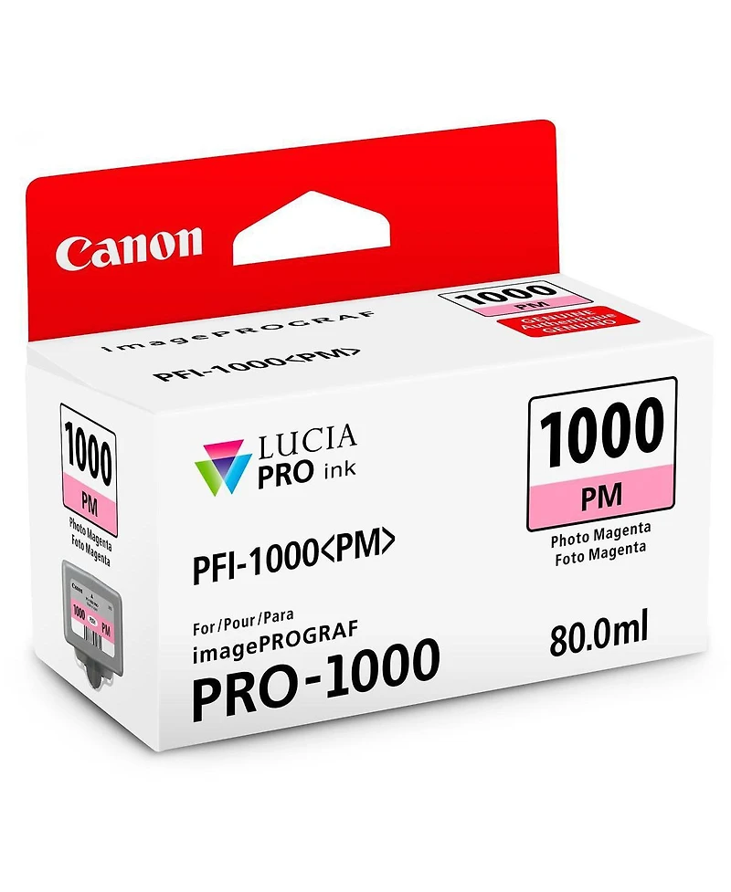 Canon 2 Pack Pfi-1000PM Photo Magenta Lucia Pro ink for imagePROGRAF Pro-1000