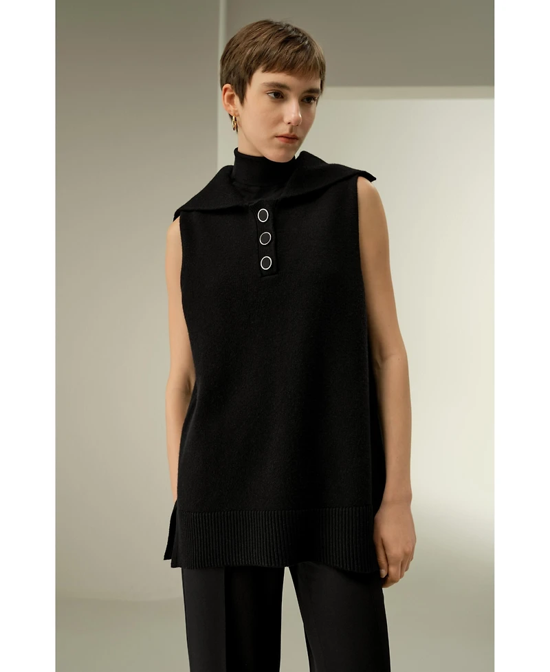 Lilysilk Vintage-Inspired Sailor Collar Top