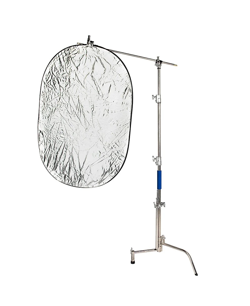 Savage 20" 3-Section Stainless Steel C-Stand with Grip Arm Kit, 25 lbs Capacity, 64" Height