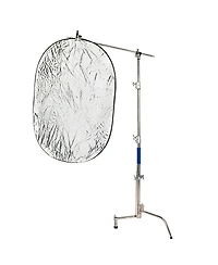 Savage 20" 3-Section Stainless Steel C-Stand with Grip Arm Kit, 25 lbs Capacity, 64" Height