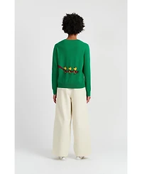 Chinti & Parker Women's Wool-Cashmere Holiday Snoopy Sweater