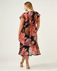 Estelle Plus Size Elena Wrap Front Dress