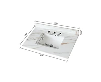 Casainc Inch Marble Vanity Top, Bathroom Vanity Top with Undermount Rectangular Middle Sink and 4" Height Backsplash