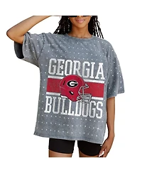 Gameday Couture Women's Gray Georgia Bulldogs On the Ball Oversized T-Shirt
