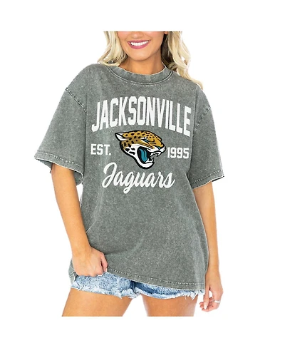 Gameday Couture Women's Gray Jacksonville Jaguars Tackle Titan Boyfriend Washed T-Shirt