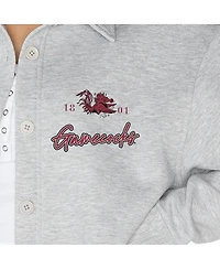 Gameday Couture Women's Ash South Carolina Gamecocks Foundation Full-Button Long Sleeve Overshirt