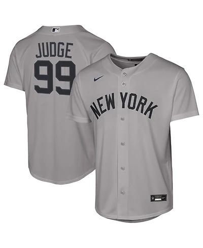 Nike Big Boys and Girls Aaron Judge Gray New York Yankees Road Replica Jersey