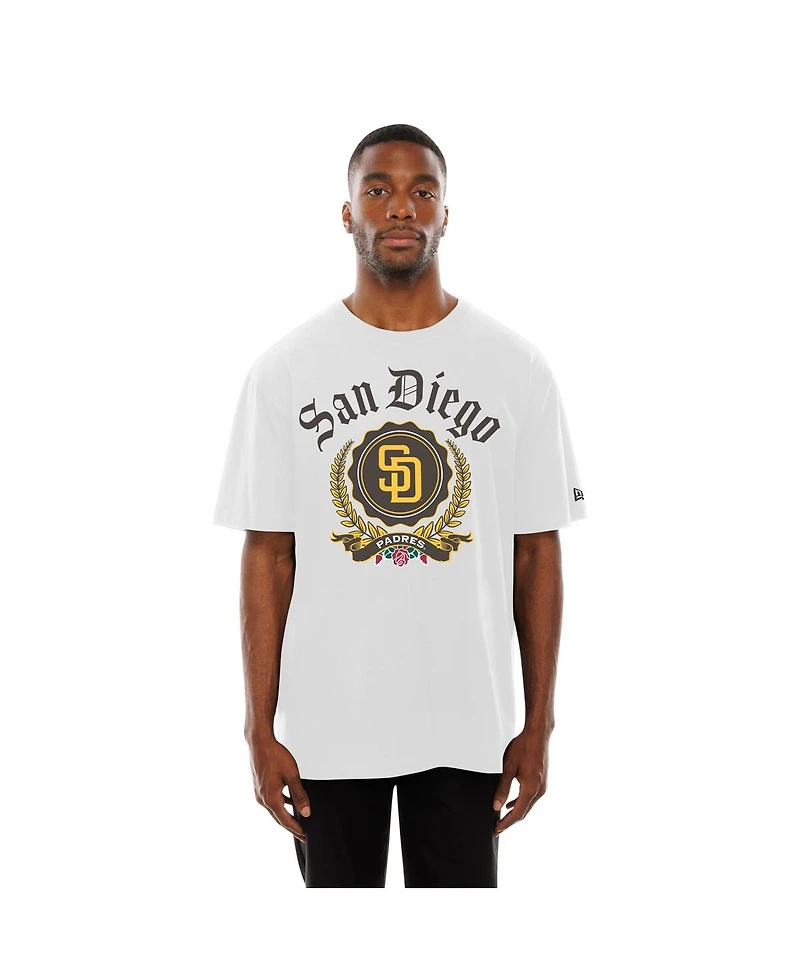 New Era Men's White San Diego Padres Fleur Domestic T-Shirt
