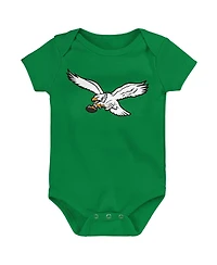 Outerstuff Newborn 3-Piece Philadelphia Eagles Little Tike Bodysuit Set