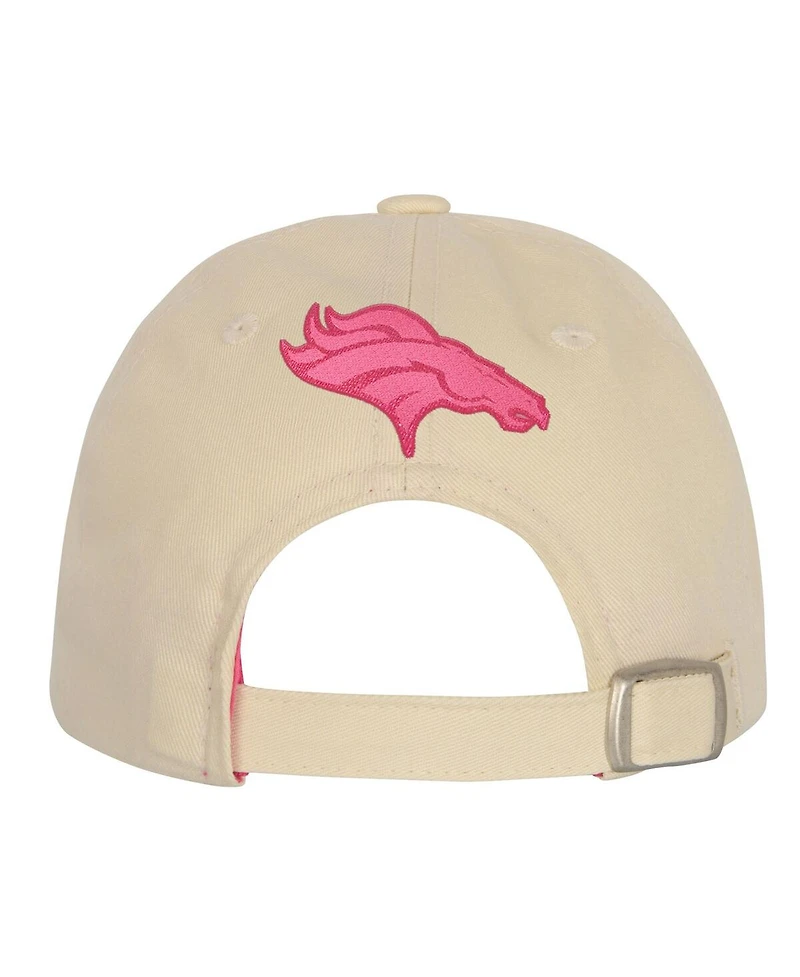 Outerstuff Big Girls Cream Denver Broncos Blitz Adjustable Hat