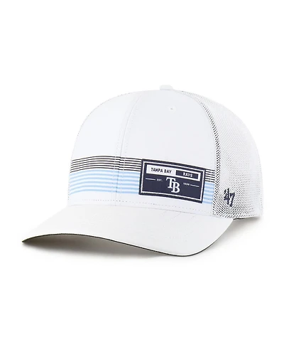 '47 Brand Men's White Tampa Bay Rays Rangefinder Brrr Trucker Adjustable Hat
