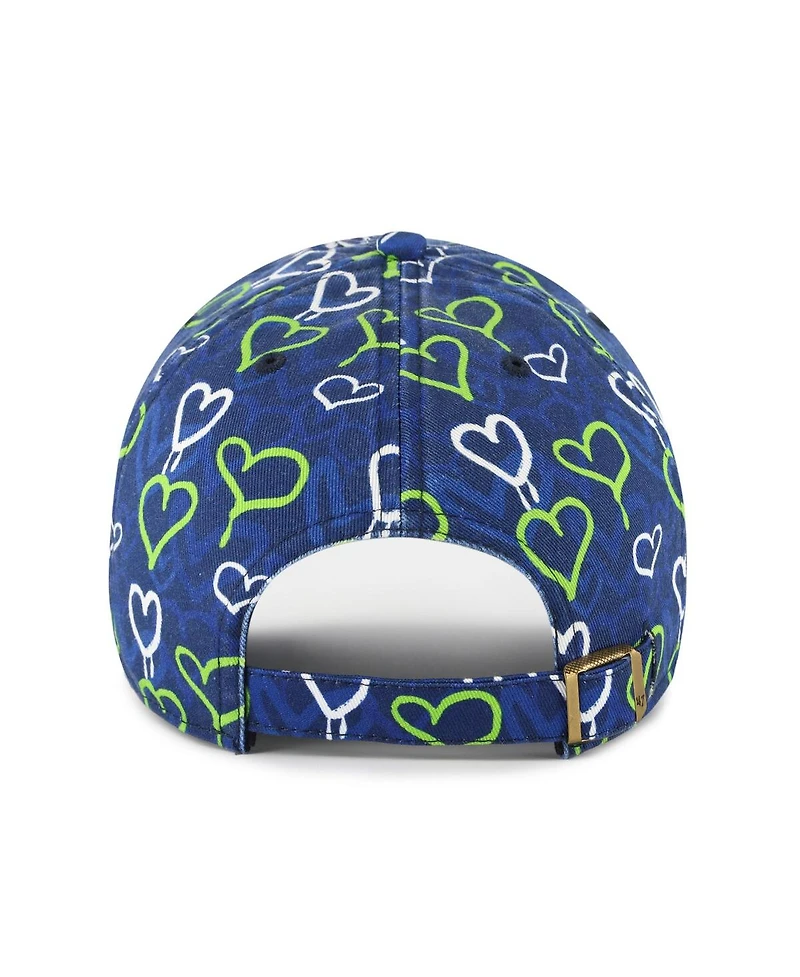 '47 Brand Girls Preschool College Navy Seattle Seahawks Mural Clean Up Adjustable Hat