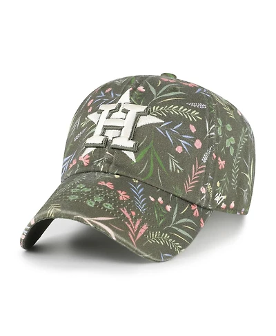 '47 Brand Women's Olive Houston Astros Moss Verbena Clean Up Adjustable Hat