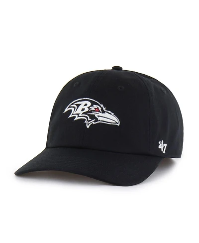 '47 Brand Men's Black Baltimore Ravens Foundational Franchise Fitted Hat