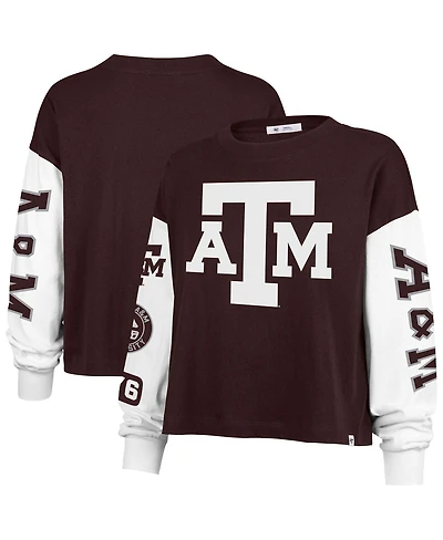 '47 Brand Women's Maroon Texas A&M Aggies Sydney Long Sleeve T-Shirt