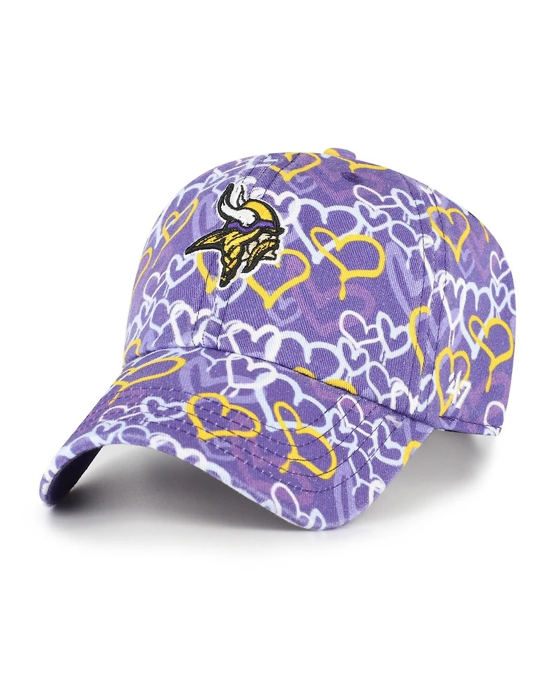 '47 Brand Big Girls Purple Minnesota Vikings Mural Clean Up Adjustable Hat