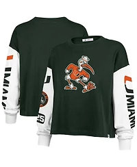 '47 Brand Women's Green Miami Hurricanes Sydney Long Sleeve T-Shirt