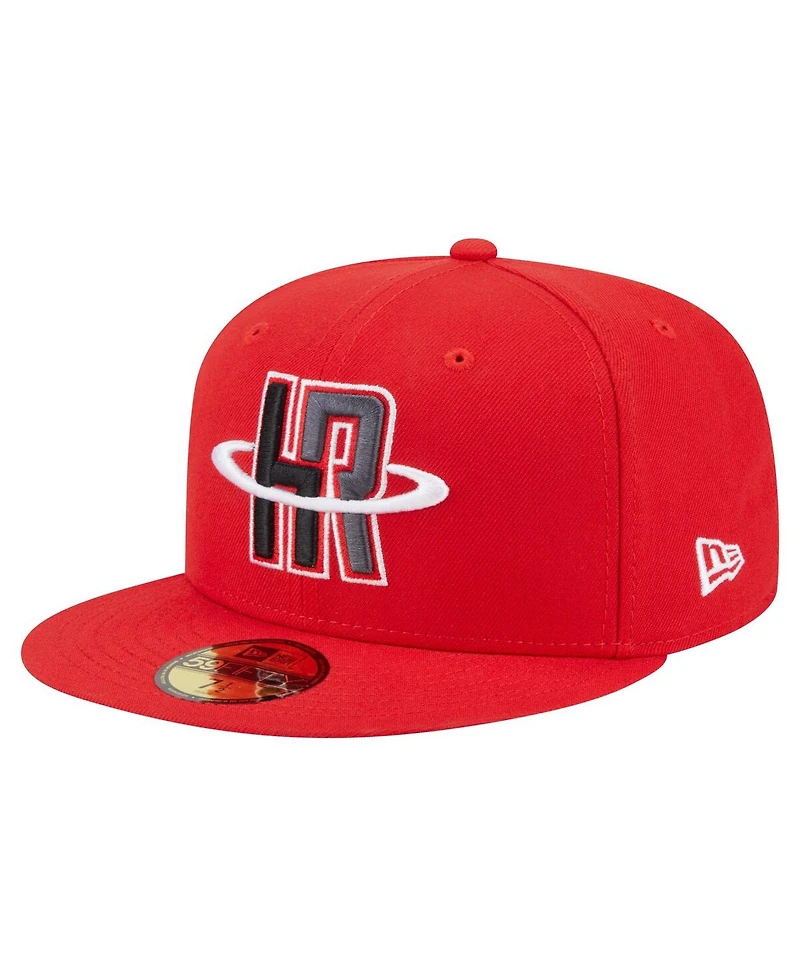 New Era Men's Red Houston Rockets Deceptor 59FIFTY Fitted Hat
