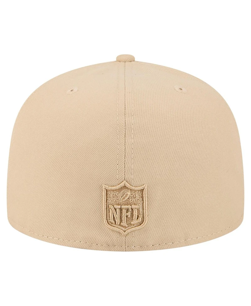New Era Men's Light Beige Chicago Bears Color Pack A-Frame 59FIFTY Fitted Hat