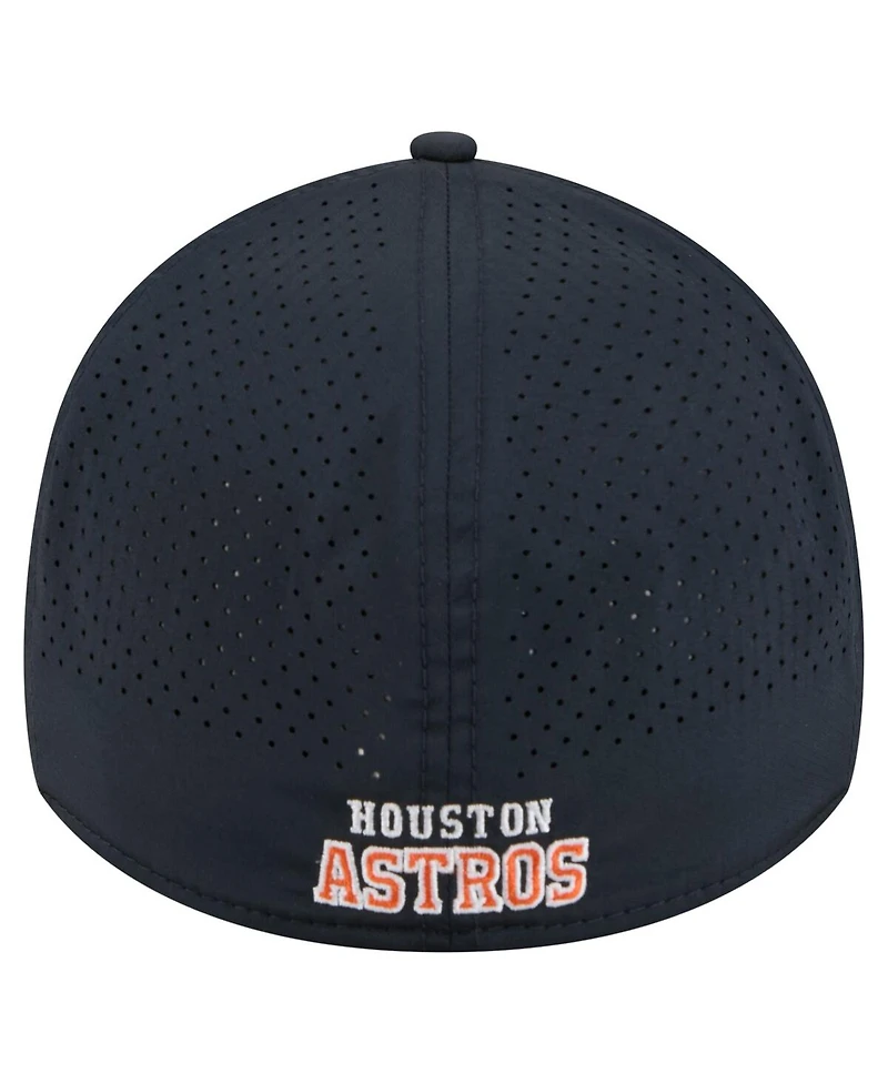 New Era Men's Navy Houston Astros 39THIRTY A-Frame Perforated Flex Hat