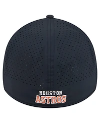 New Era Men's Navy Houston Astros 39THIRTY A-Frame Perforated Flex Hat