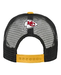Outerstuff Big Boys and Girls White/Gold Kansas City Chiefs Modern Fan Trucker Adjustable Hat