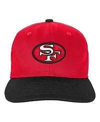 Outerstuff Big Boys and Girls Scarlet San Francisco 49ers True Retro Adjustable Hat