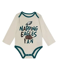 Outerstuff Baby Boys and Girls 3-Piece Midnight Green Philadelphia Eagles Little Champ Set