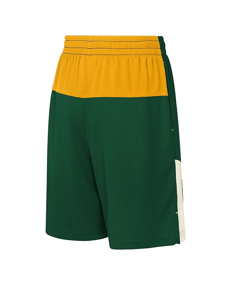 Outerstuff Big Boys and Girls Green Bay Packers Fandemonium Mesh Shorts