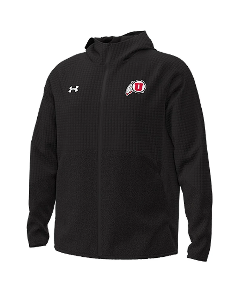 Under Armour Men's Black Utah Utes Unstoppable Raglan Full-Zip Jacket
