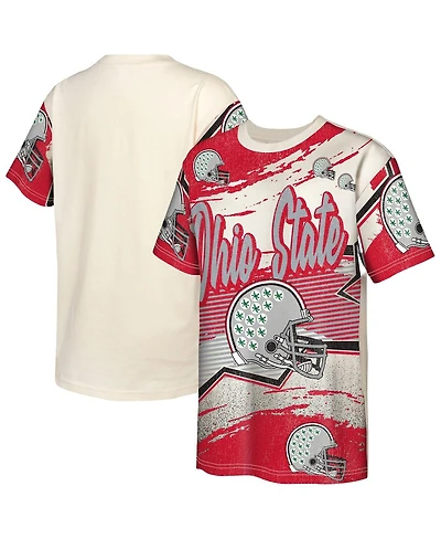 Outerstuff Big Boys and Girls Cream Ohio State Buckeyes Make Noise T-Shirt