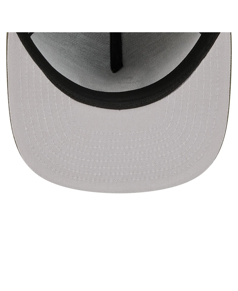 New Era Men's Olive Houston Texans Color Pack A-Frame 59FIFTY Fitted Hat