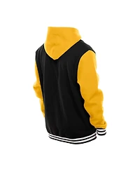 New Era Men's Black Pittsburgh Steelers Full-Snap Fleece Hoodie Jacket