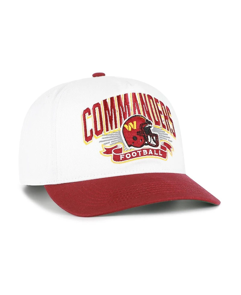 '47 Brand Big Boys and Girls White/Burgundy Washington Commanders Prime Play Hitch Adjustable Hat