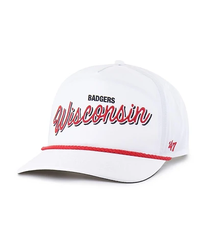 '47 Brand Men's White Wisconsin Badgers Fairway Hitch Adjustable Hat